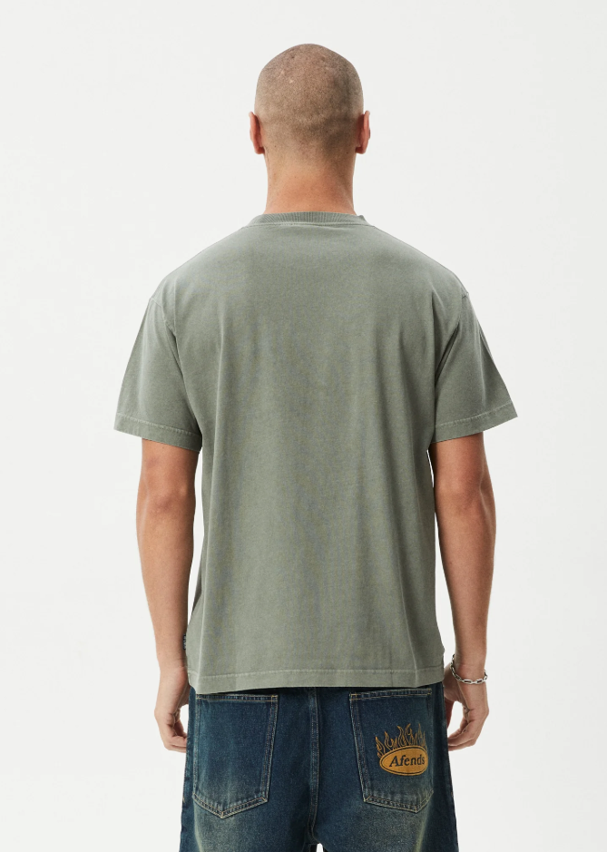 Skeletor Boxy Tee - Washed Sycamore | Afends