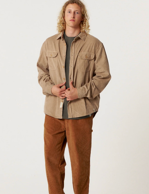 Lazy Boy Cord Shirt - Taupe | The Critical Slide Society