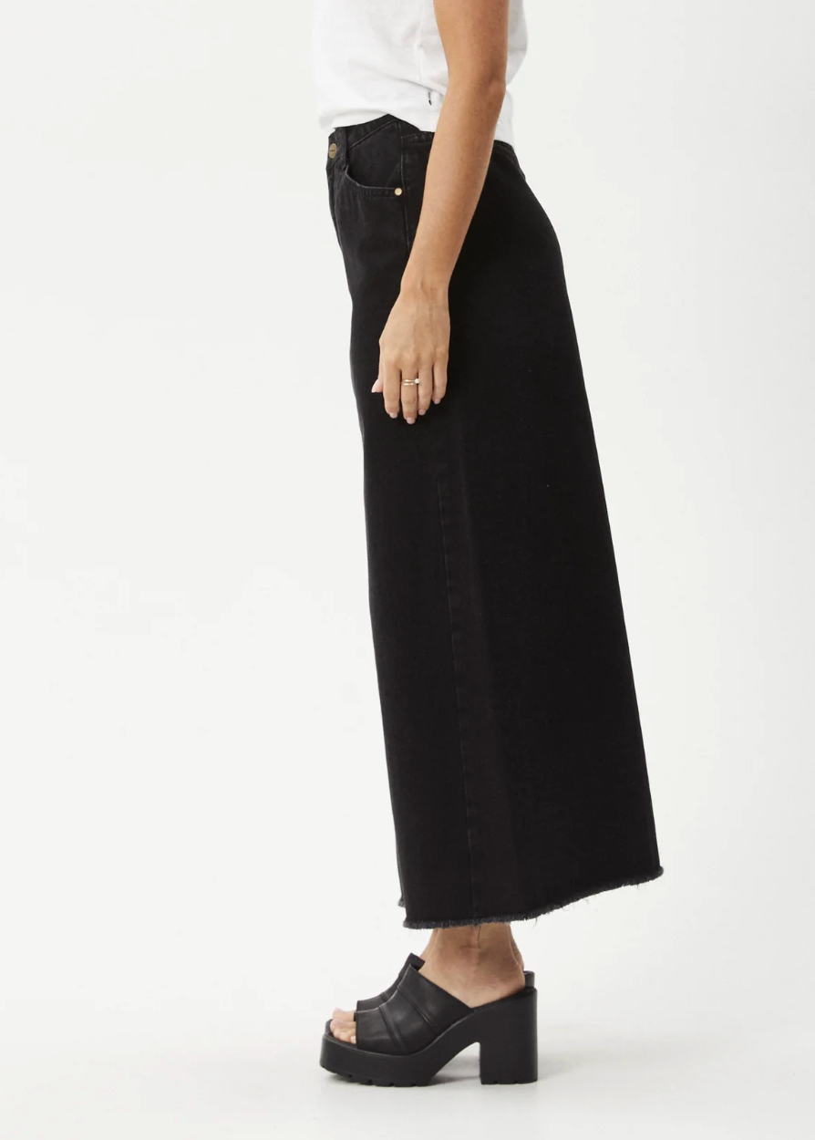 Chichi Midi Skirt - Faded Black | Afends