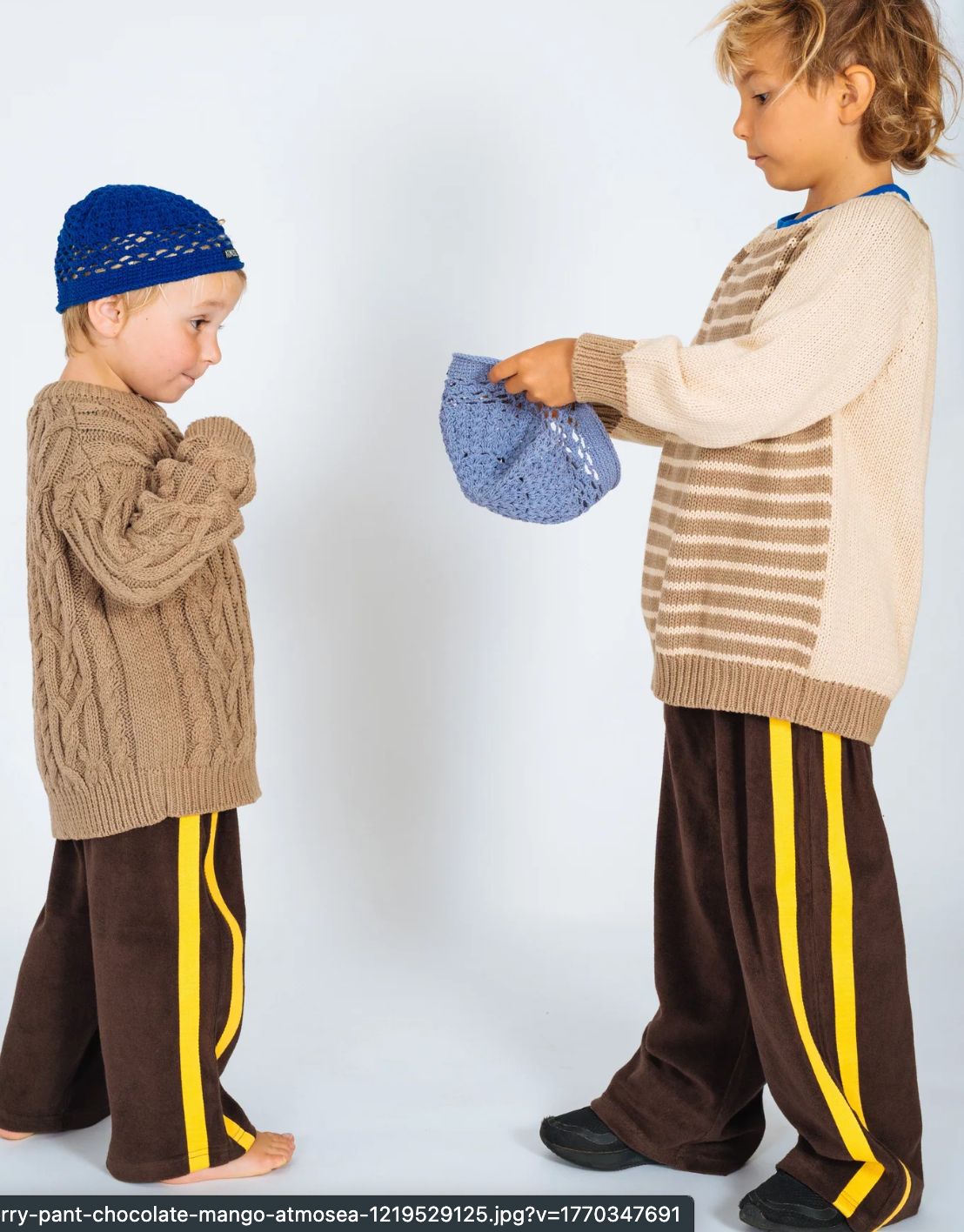 Mini Terry Pant in Choclate and Mango | Atmosea