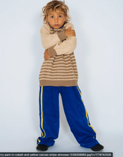 Mini Terry Pant in Cobalt and Yellow | Atmosea