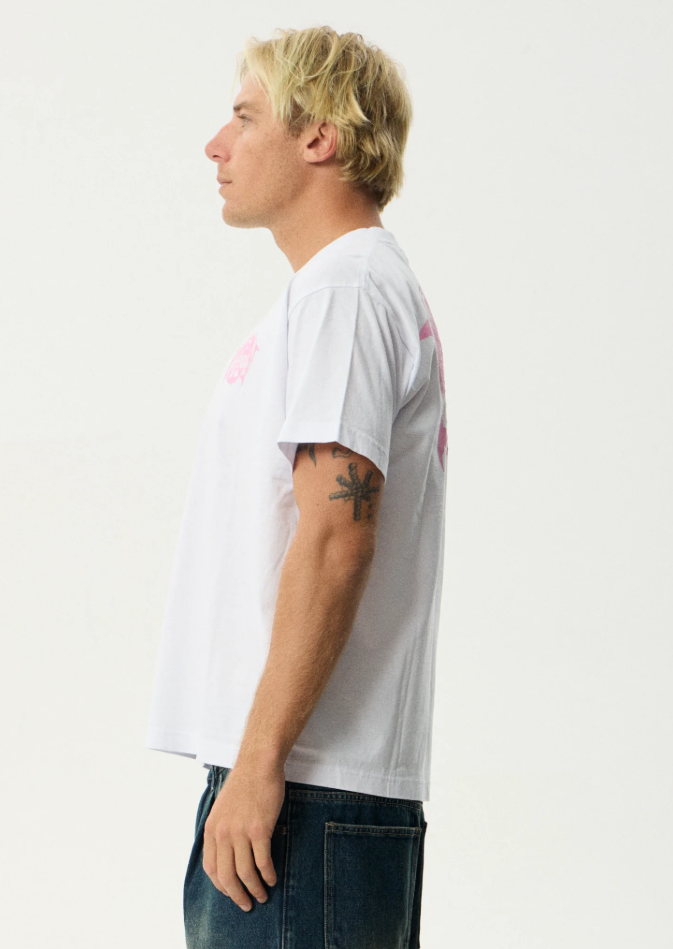 Dolfends Boxy Tee - White | Afends