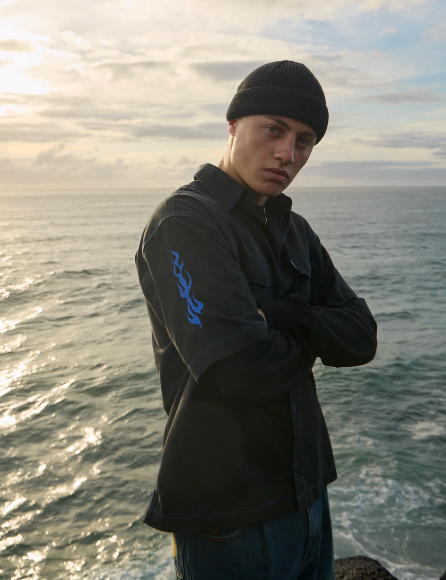 Utility Short Sleeve Shirt - Black | Afends