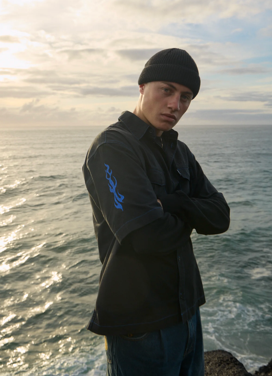 Utility Short Sleeve Shirt - Black | Afends