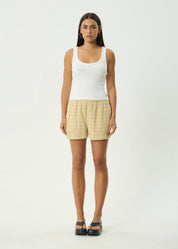 Sunday Seersucker Short - Lemon Check | Afends