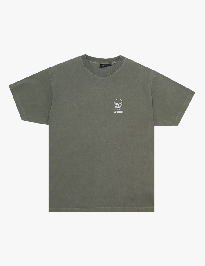 Skeletor Boxy Tee - Washed Sycamore | Afends