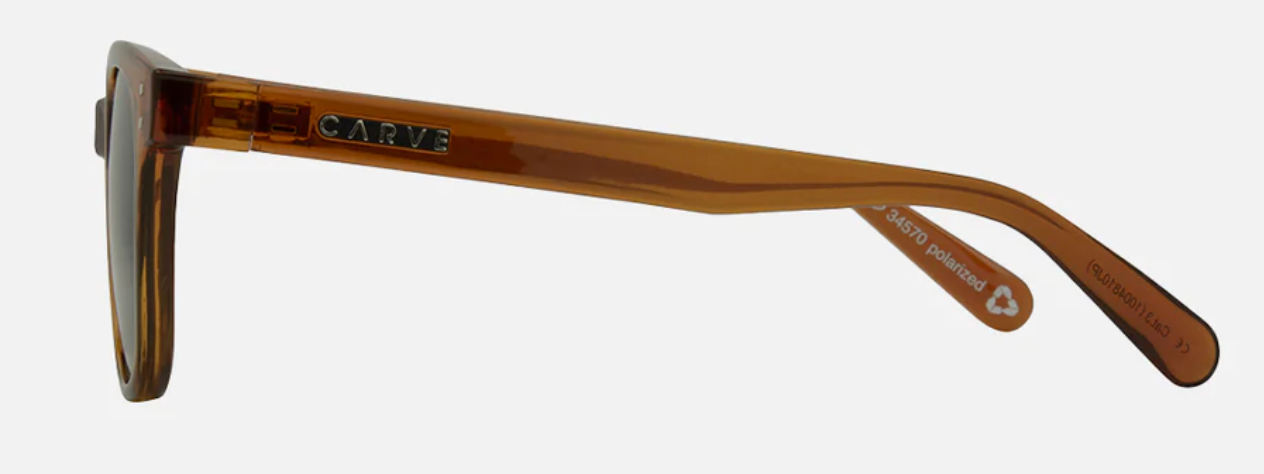 Homeland (Recycled) - Recycled Gloss Translucent Toffee Grey Polarized Lens | Carve