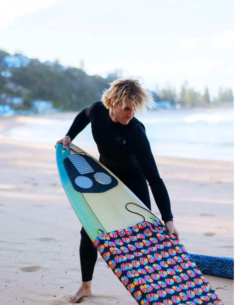 Canvas Surfboard Cover 6' 0" - Alien Head Love Flower | Boardsox