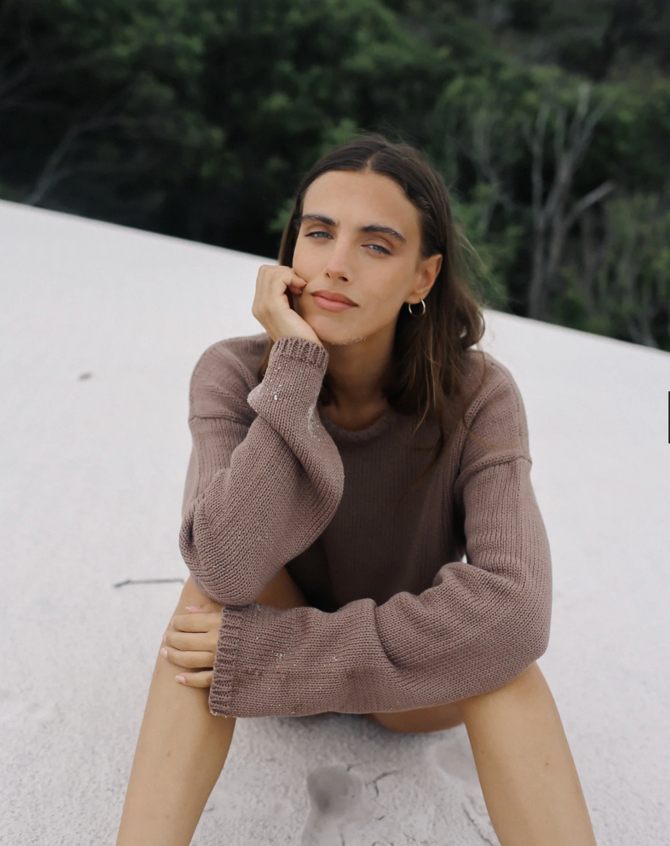 Lucia Knit Jumper Mocha | The Bare Road