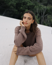 Lucia Knit Jumper Mocha | The Bare Road