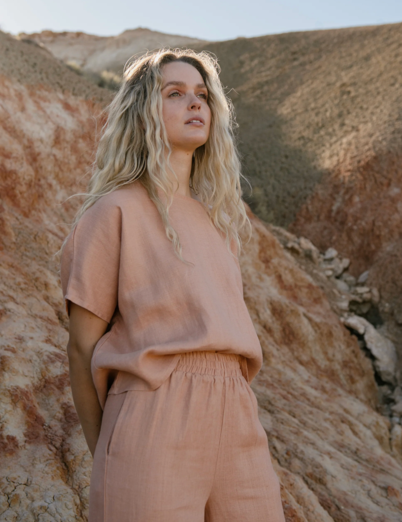 Boxy Top - Rose | Hemp Clothing Australia