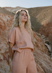 Boxy Top - Rose | Hemp Clothing Australia