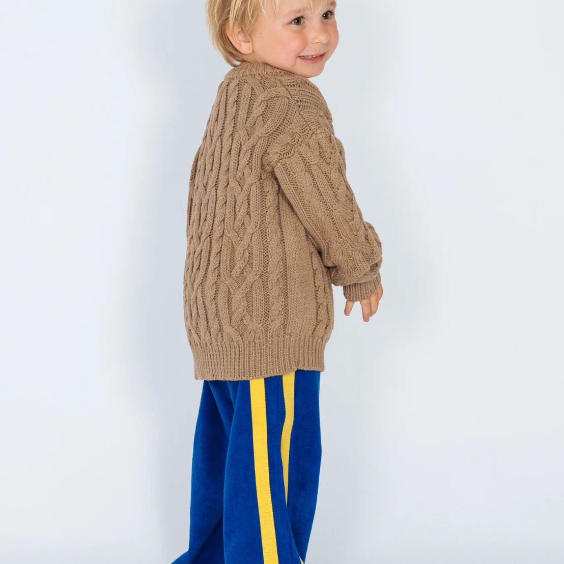 Mini Terry Pant in Cobalt and Yellow | Atmosea