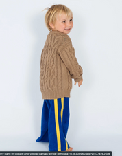 Mini Terry Pant in Cobalt and Yellow | Atmosea