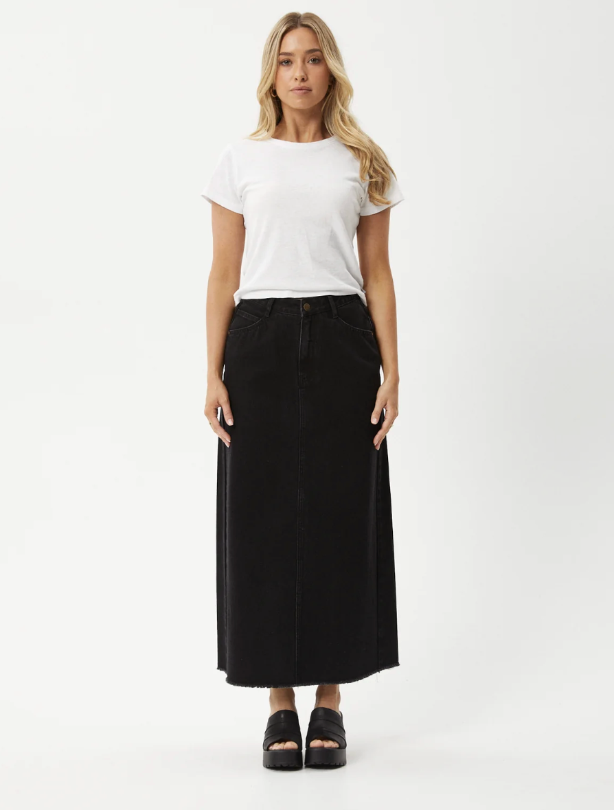 Chichi Midi Skirt - Faded Black | Afends