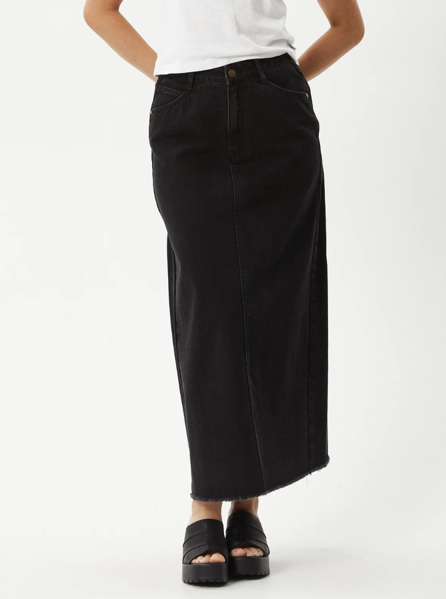 Chichi Midi Skirt - Faded Black | Afends
