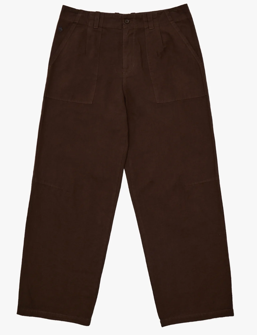 Glider Pleated Pant - Coffee | Afends