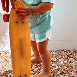 Retro Shorts Kids- Aqua