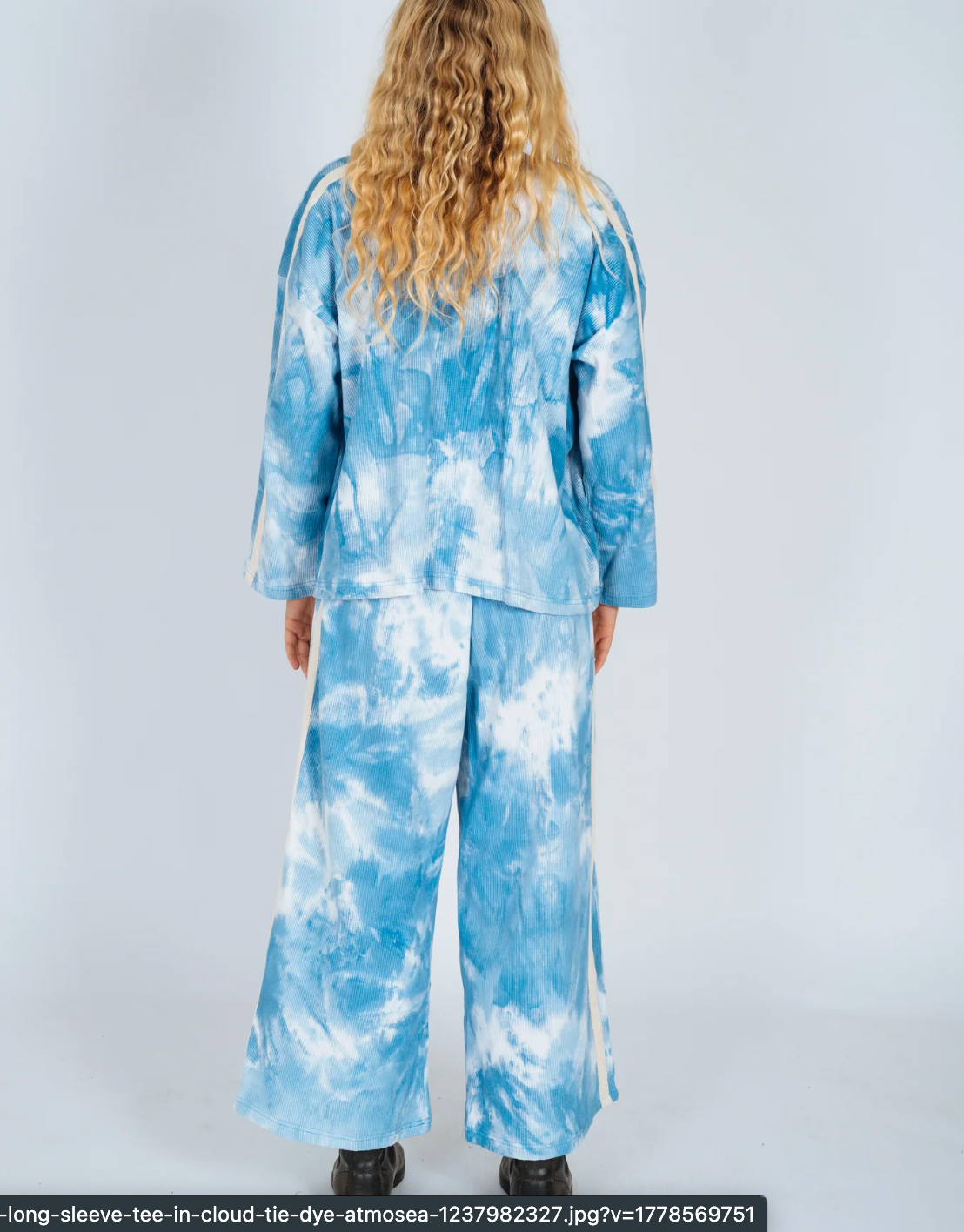 Lounge Long Sleeve Tee in Cloud Tie Dye | Atmosea