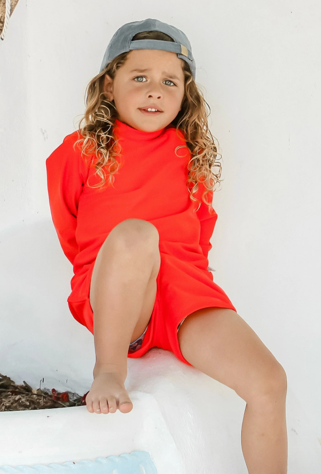 Bright Swimwear Set - Rash Top and Swim Short | Len Swim
