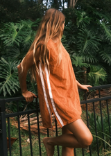 Sporty Terry Dress in Rust | Atmosea